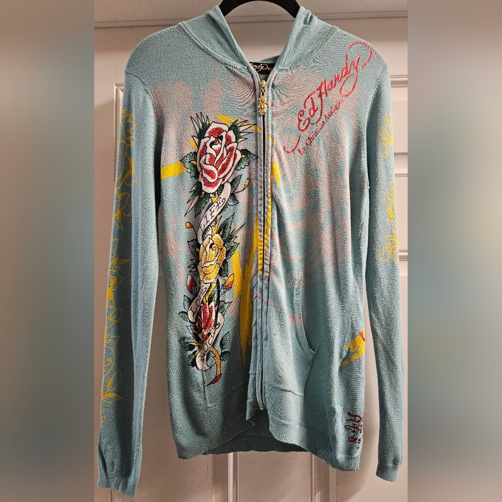 Ed Hardy Hoodie with Zipper